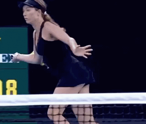 a woman in a brown skirt is playing tennis
