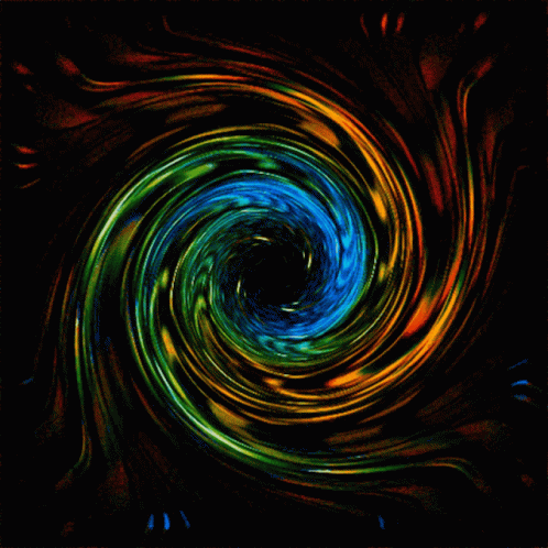 a swirl in the dark is glowing brightly