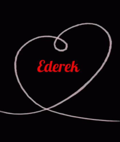 an abstract drawing of a heart with the word edernek