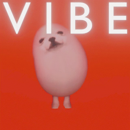 a ghost holding up a cell phone with the words vibe on it