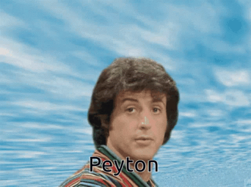 a man's head underwater next to the words peetton