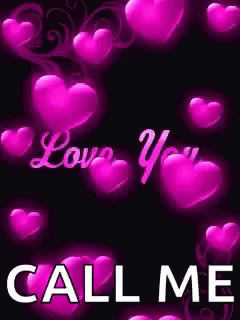 the love you call me card is a pink background