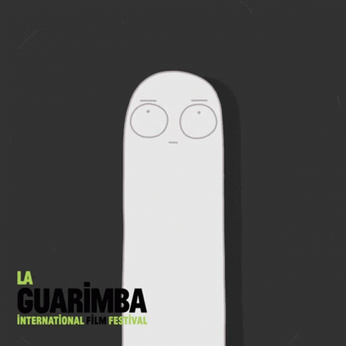 an illustrated white object with eyes and the words la guarimba