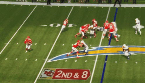 two game screens from the video game nfl