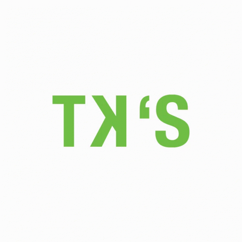 a logo on top of a white background with a green letter k is next to the k's
