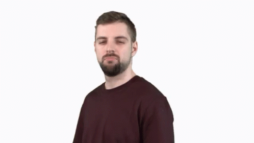 this man is standing in front of a white background