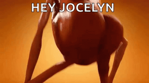 the movie poster for hey jolcelyn shows an animated figure
