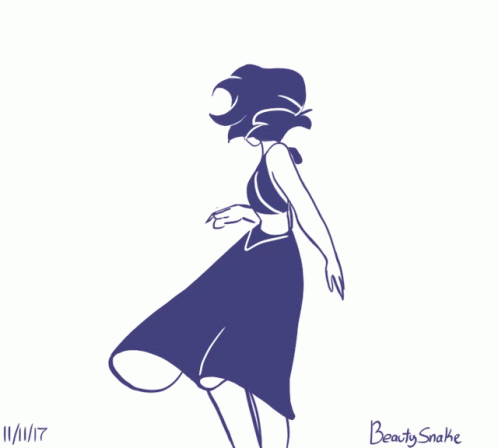 the silhouette of a lady in a short dress