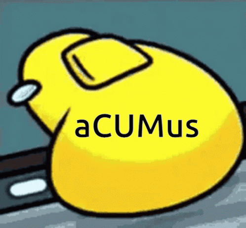 there is an object with the word acumus on it