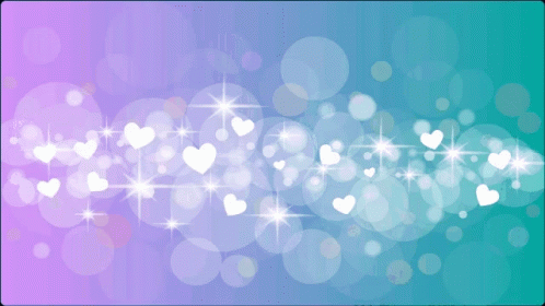 a large square image with hearts on a bright background