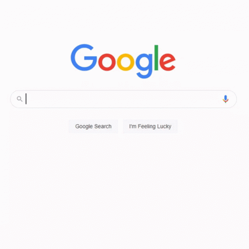 the google search for a new website on a browser