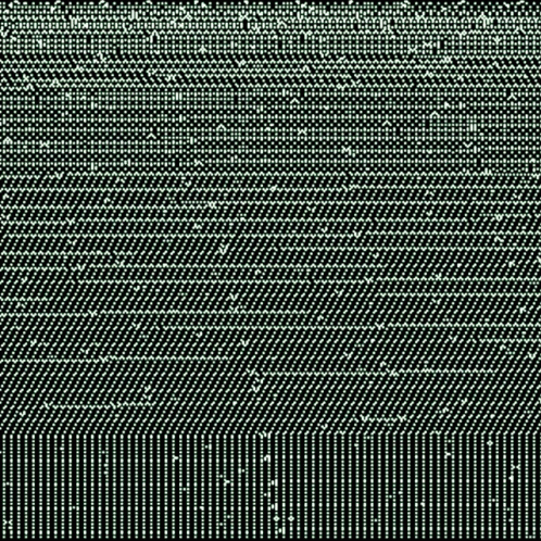 a very big and old screen that is covered with lots of dots