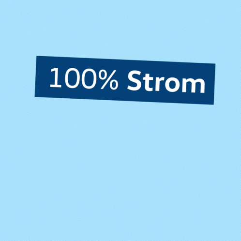 a wooden sign that says 100 % strom with an arrow next to it