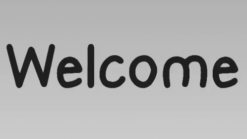 the black welcome sign has the word welcome