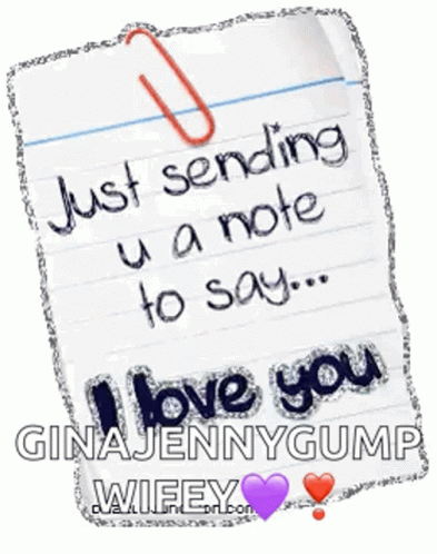 an i love you message with a handwritten note