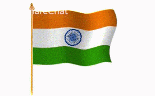 an animated flag of india on a white background