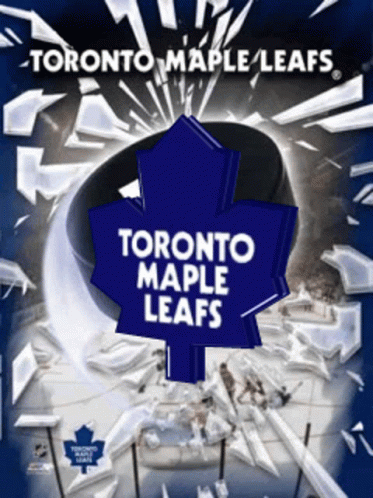 an advertit featuring toronto maple leafs hockey team logo and a maple leaf