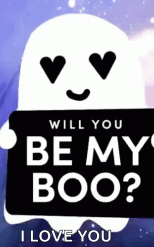 a panda bear holding up a sign saying will you be my boo?