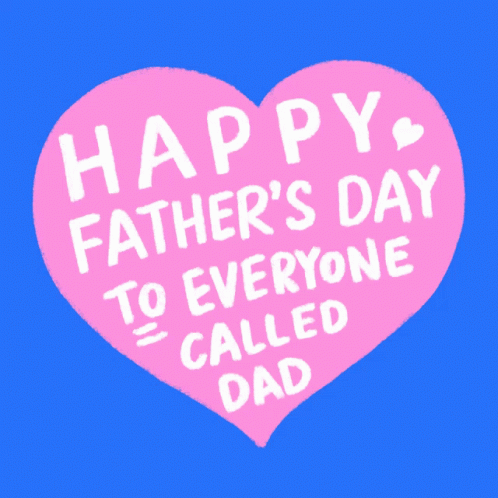 a heart shaped sign reads happy father's day to everyone called dad
