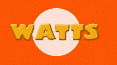 3d animation of the word watts placed on a blue and white background