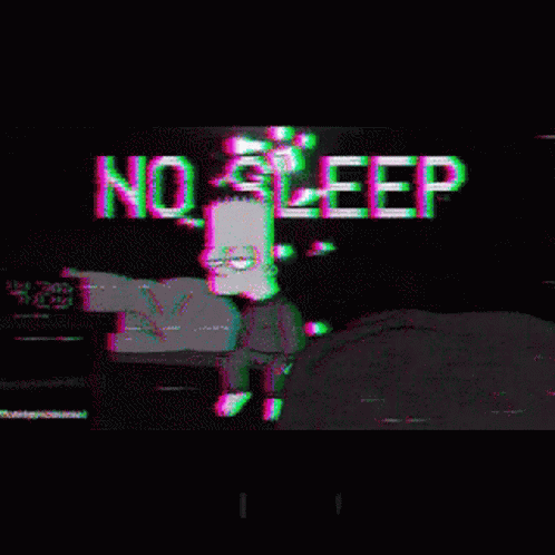 a cellphone is seen in the dark with the no sleep sign