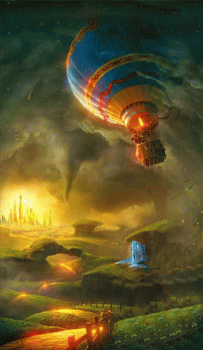 an image of a scene with balloons in the sky
