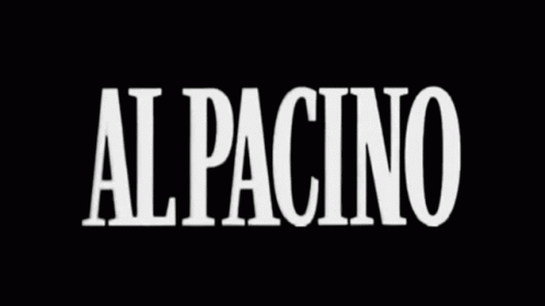 a black background with white lettering that reads alpacino