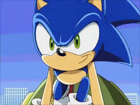 an animated sonic the hedge from a cartoon