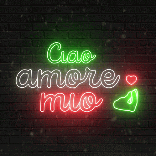 a colorful neon sign that says cia's amove muo