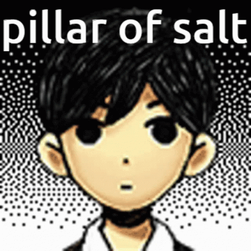 avatar with words reading pillar of salt written over his head