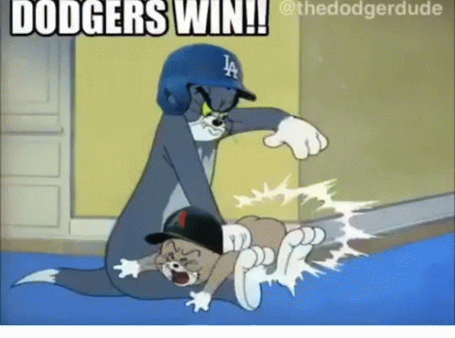 an image of someone cartooning the word do dodgers win