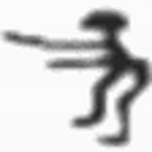 a black and white po of a stick man