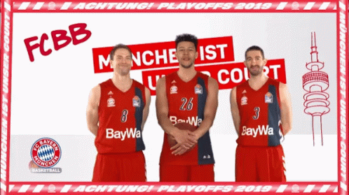 three basketball players posing for a po with the name mchneisst u - court