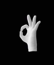 white plastic hands with black background