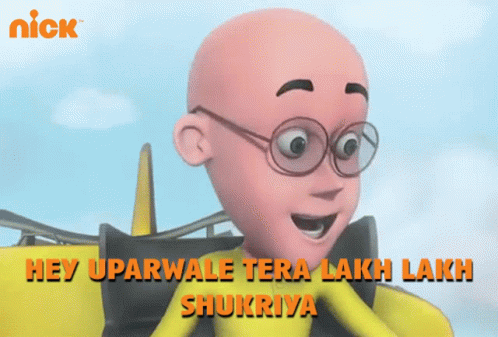 a cartoon character wearing glasses with his arms crossed and arms crossed and head and neck crossed, text reads hey upawale tera mak