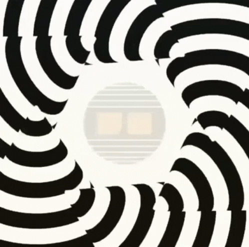black and white spiral design with white lines in center