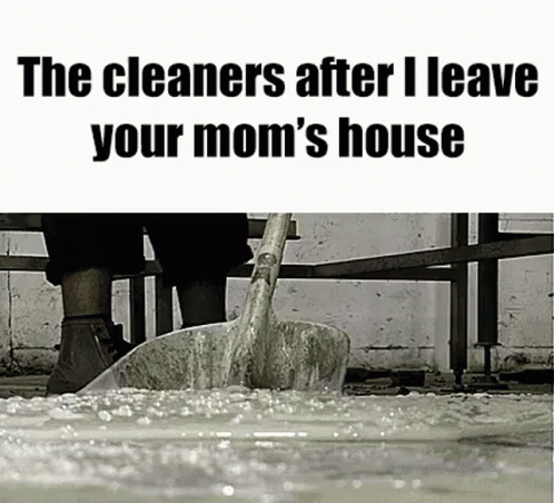 a cleaning quote, that includes the words the cleaners after i leave your mom's house