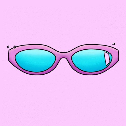 a pair of glasses drawn to look like a pink thing