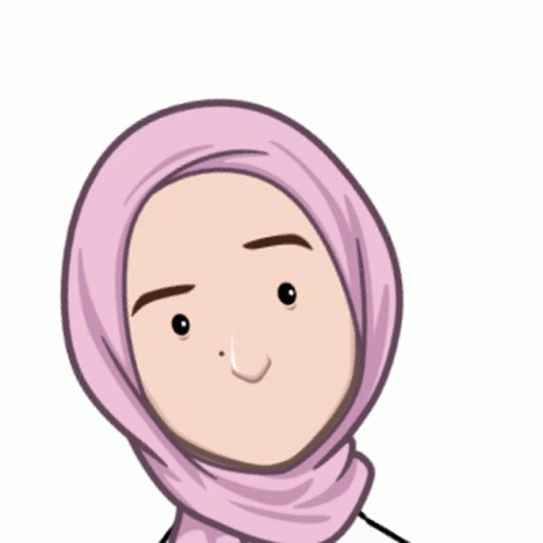 a woman in a pink hijab is pointing her finger
