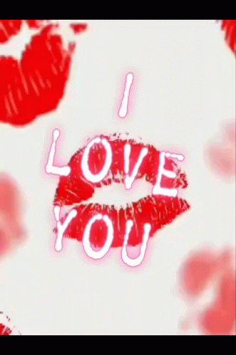 a wallpaper with the words i love you and purple lips