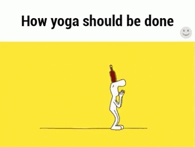 an animation image that reads how yoga should be done