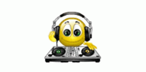 an emote sitting on top of a sound board with headphones