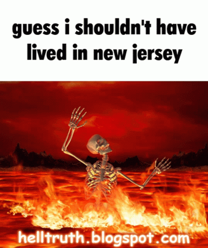a skeleton that is standing on fire in the water