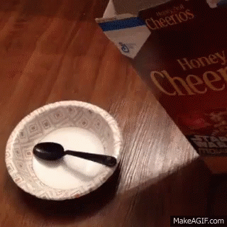 the bowl has a black spoon in it