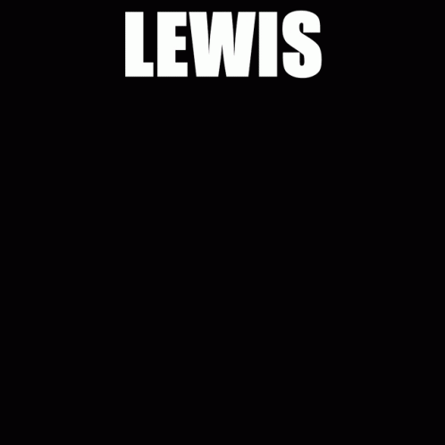 the word lewis written in white on a black background
