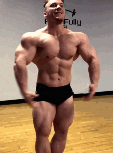 an animated picture of a man with multiple muscles