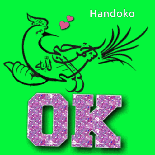 the word ok is made up of letters that spell out ok and the cat with a tail