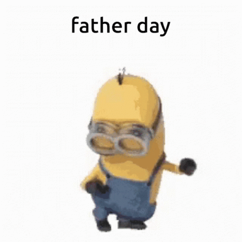 a drawing of a minion with the words fathers day
