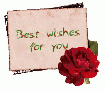 a picture of a purple rose with the text best wishes for you