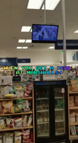 there is a sign that reads when you get a deal at marshalls